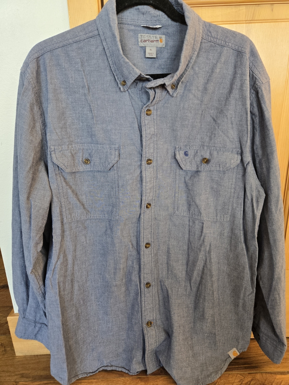 Carhartt Men’s Blue Button-Down Work Shirt